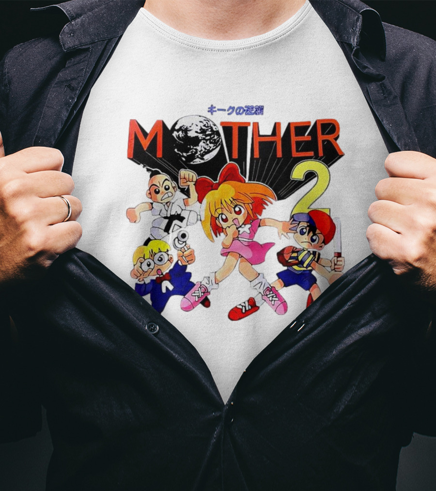 Mother 2 Comix Nintendo Game Characters And Earth T-Shirt