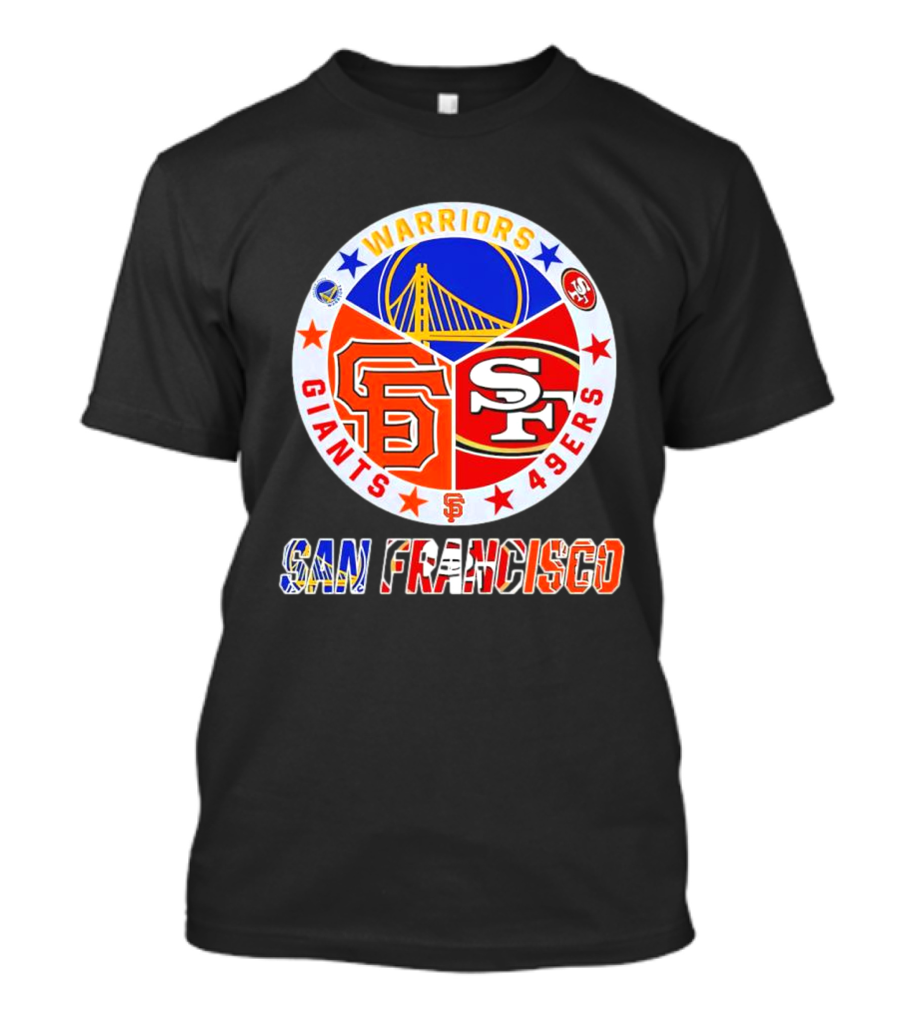 San Francisco Warriors Giants 49ers Logos Trio T-Shirt