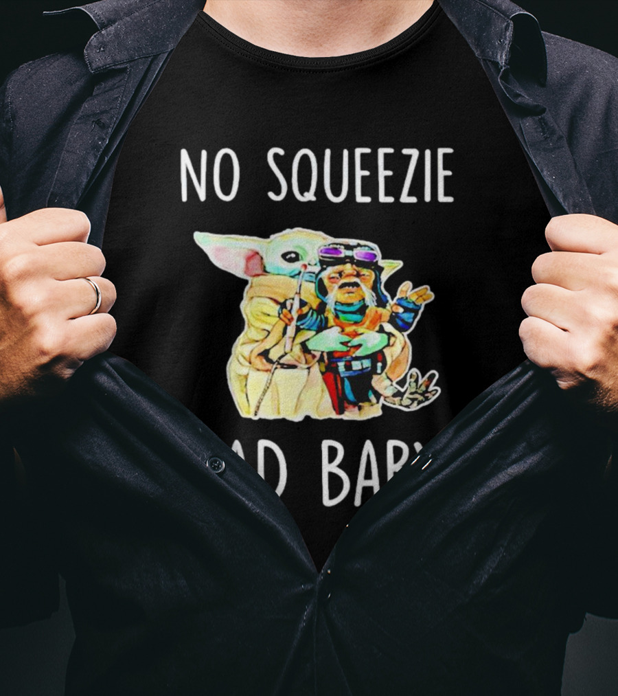 No Squeezie Bad Baby Yoda And Baby Babu Frik T-Shirt