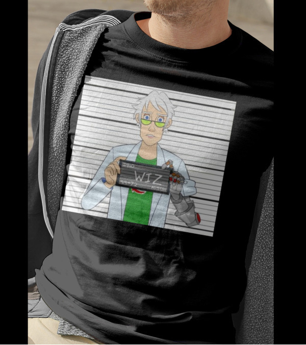 DB10 Wiz 919 72 Austin Scientist Character With Robotic Arm T-Shirt
