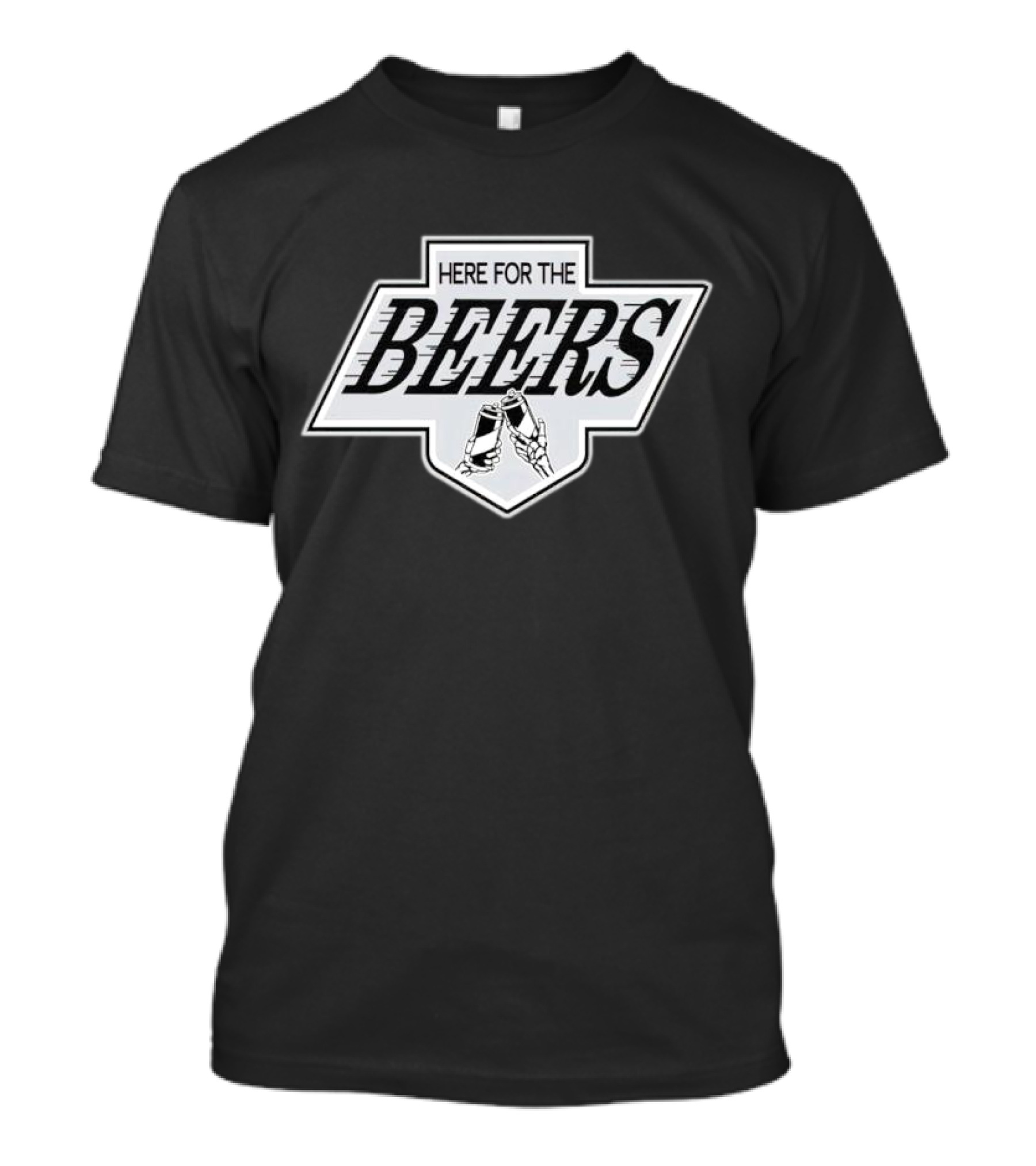 Here For The Beers Cheers Clinking Glasses T-Shirt