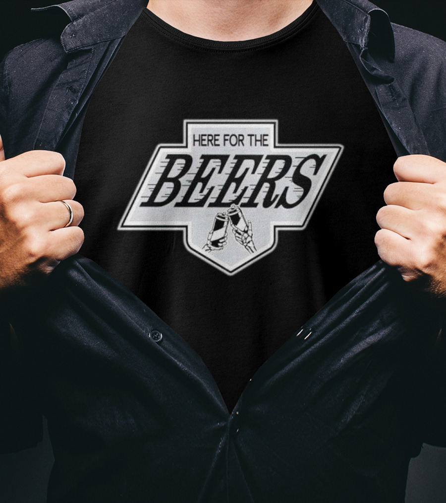 Here For The Beers Cheers Clinking Glasses T-Shirt