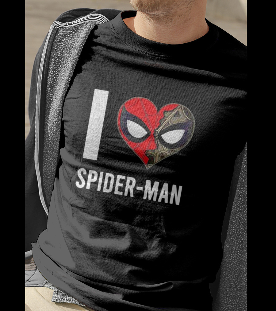I Heart Spider-Man With Mask T-Shirt