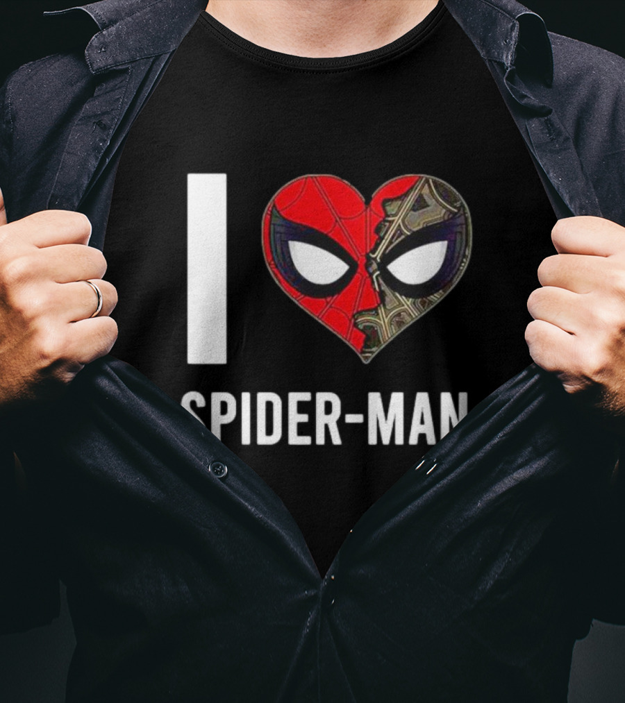 I Heart Spider-Man With Mask T-Shirt