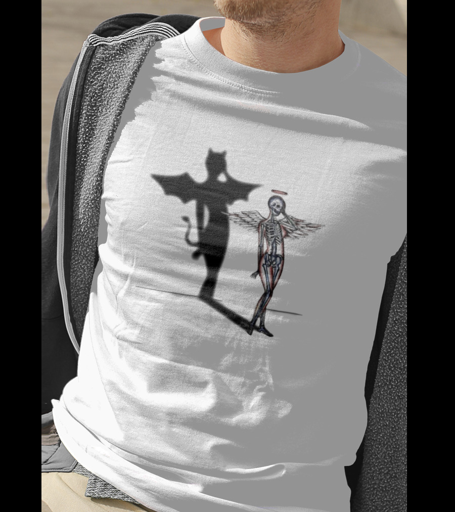 Marcos Alvarado Her Shadow Angel Skeleton Devil T-Shirt
