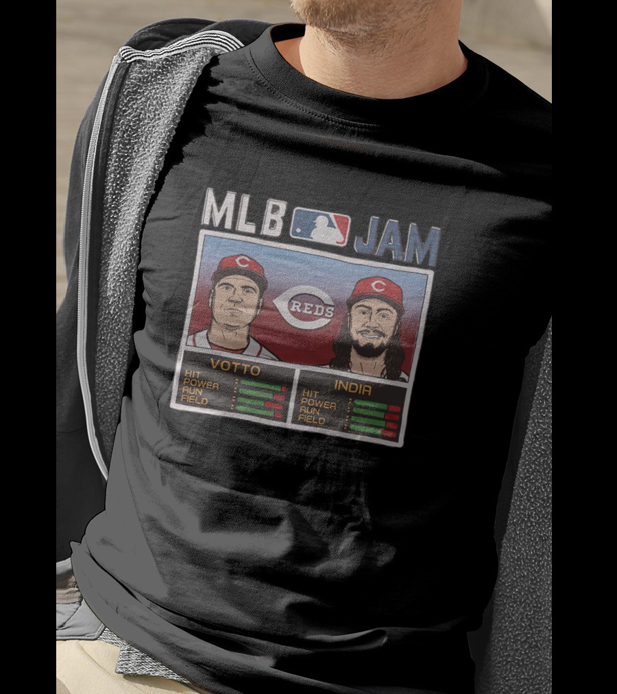 MLB Jam Reds Votto India Player Stats T-Shirt