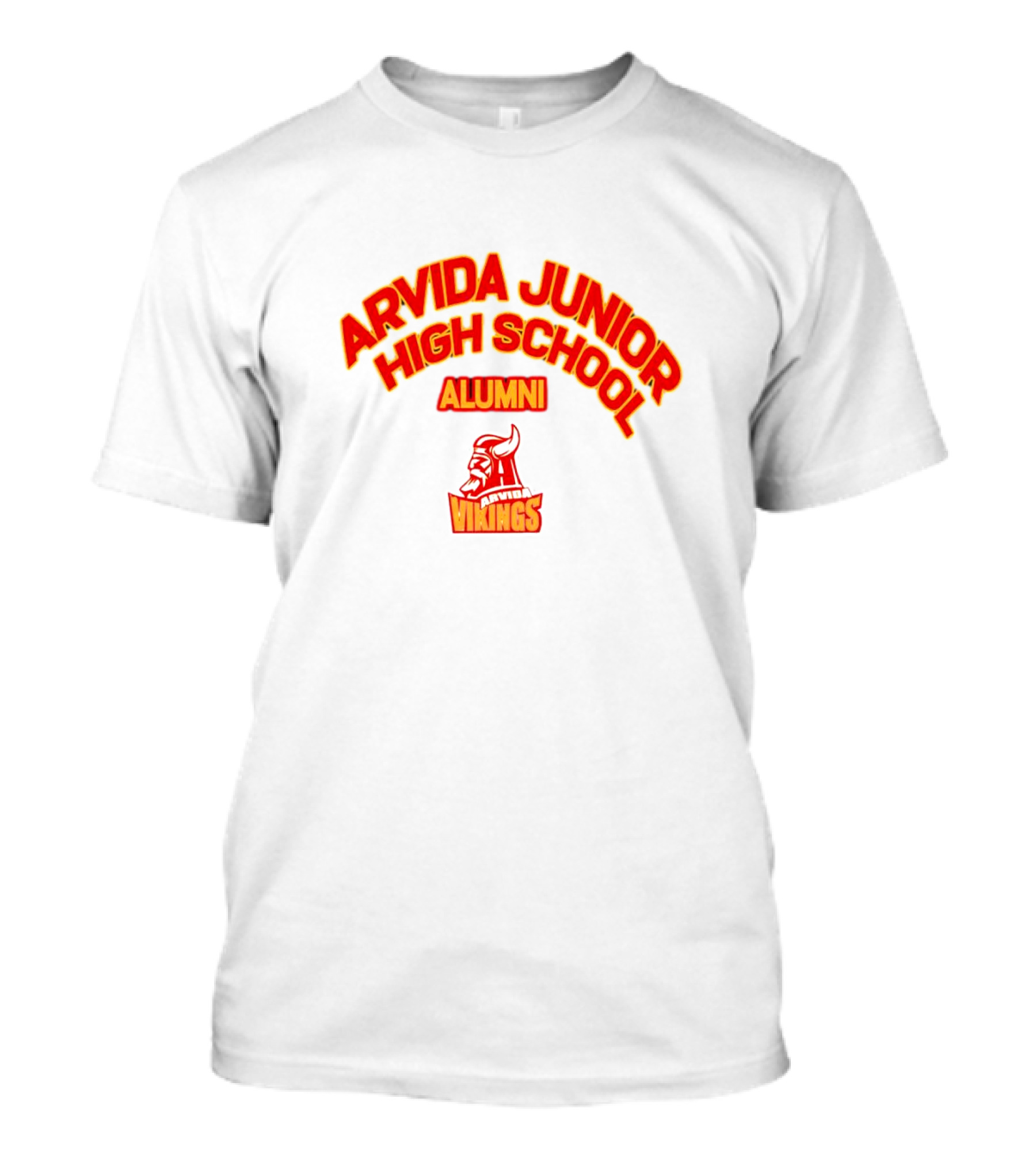 Arvida Junior High School Alumni Vikings Red And Yellow Viking T-Shirt