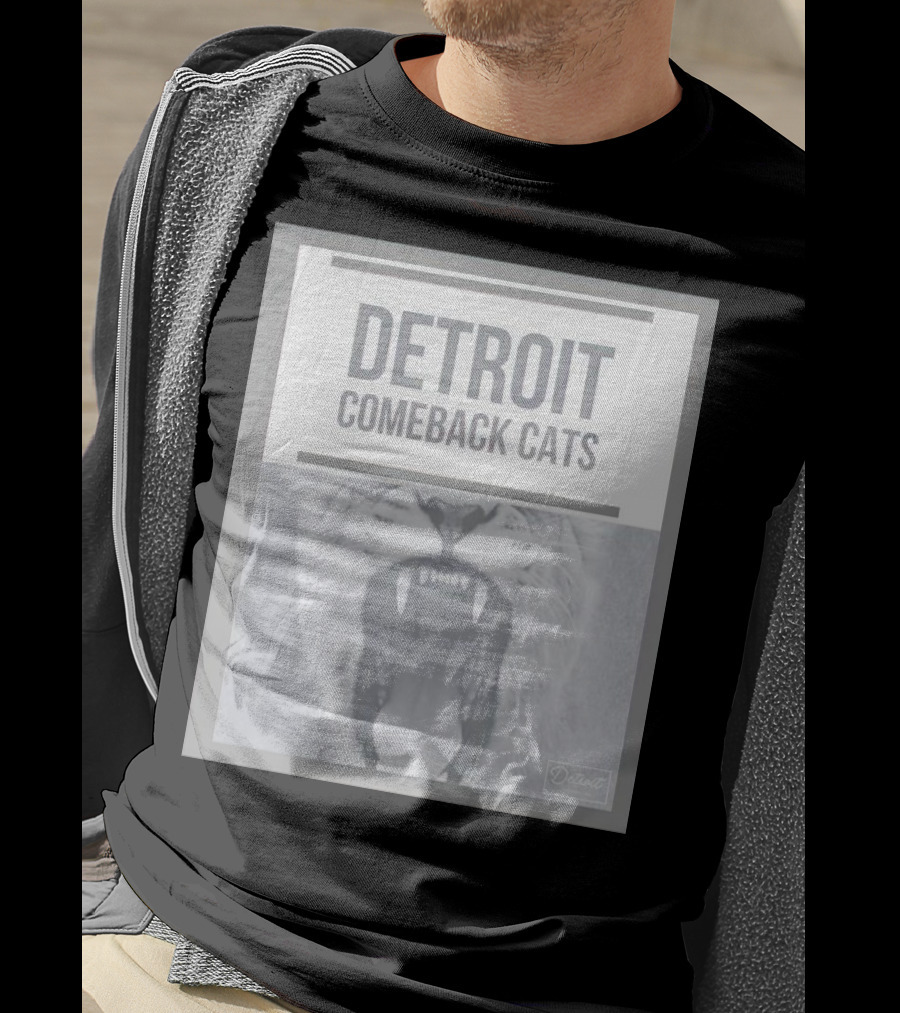 Detroit Comeback Cats Roaring Lion T-Shirt