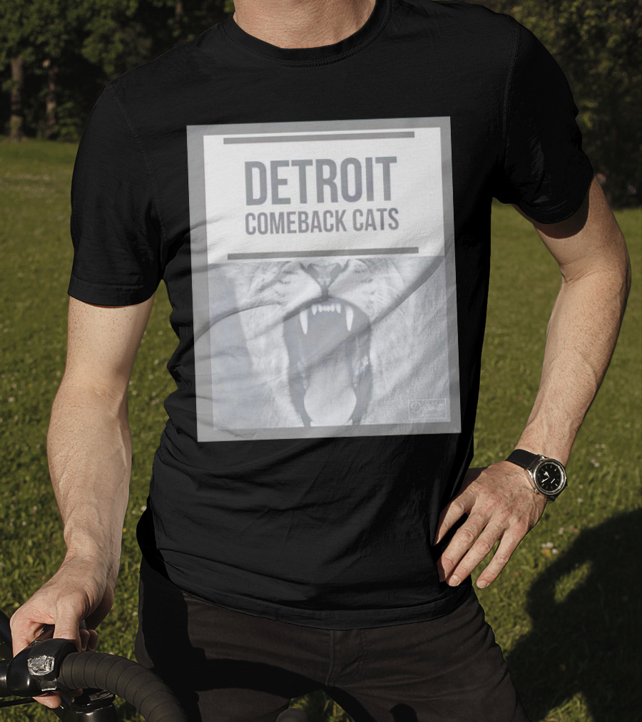 Detroit Comeback Cats Roaring Lion T-Shirt