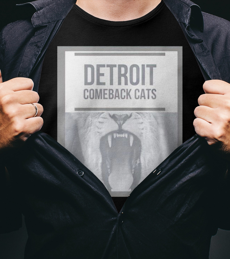 Detroit Comeback Cats Roaring Lion T-Shirt