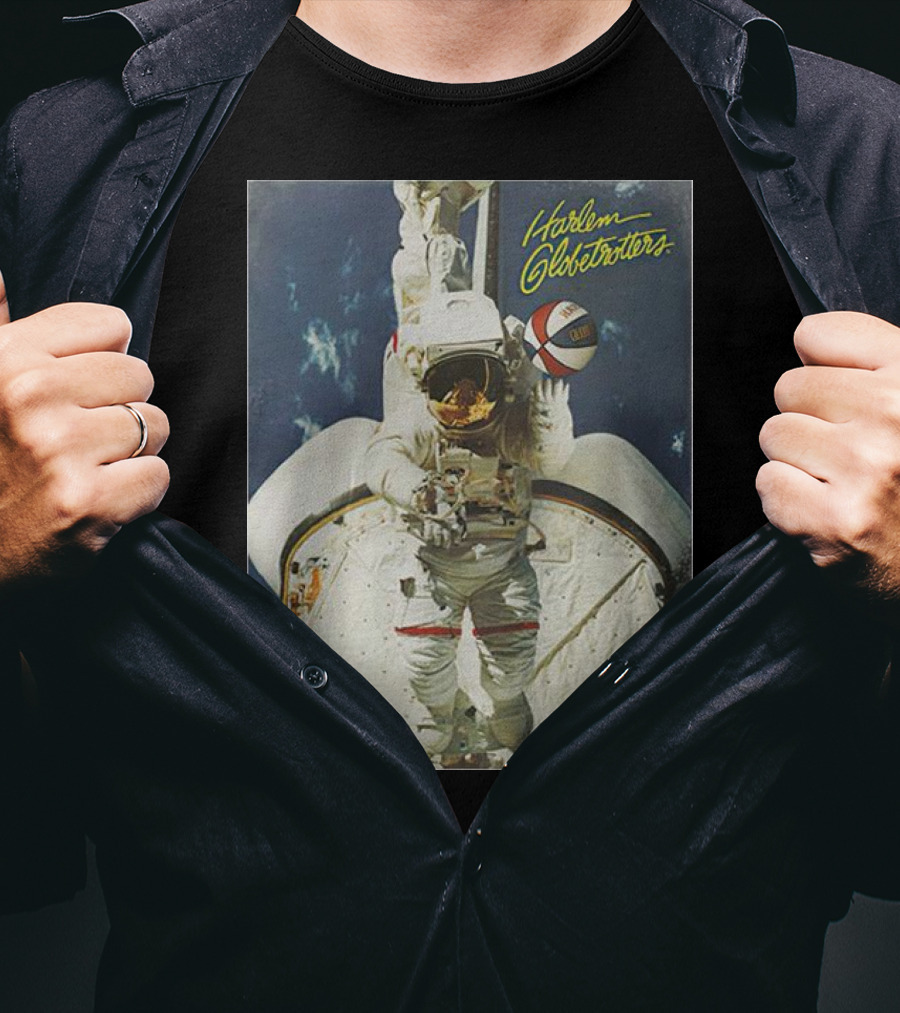 Harlem Globetrotters Astronaut Space Basketball Adventure T-Shirt