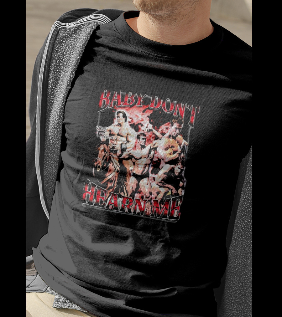 Mike O'Hearn Baby Don't Hearn Me Bodybuilding Legend Collage T-Shirt