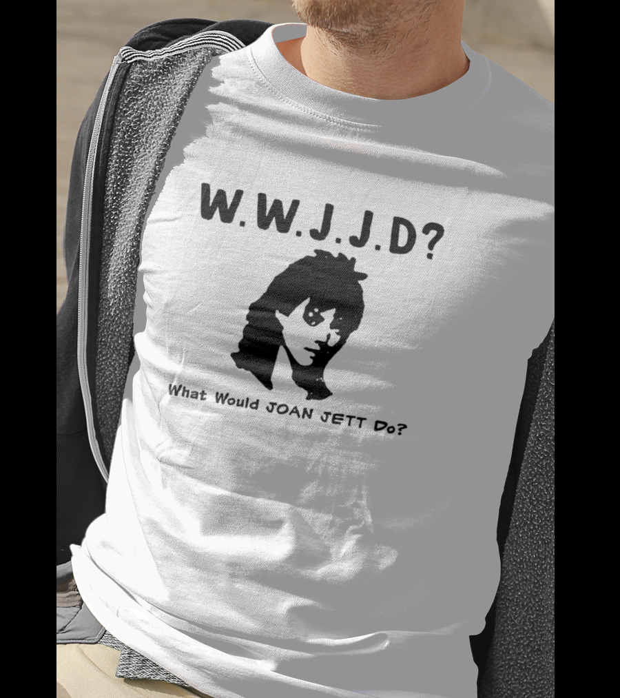 WWJJD What Would Joan Jett Do Rebel Rock Icon T-Shirt