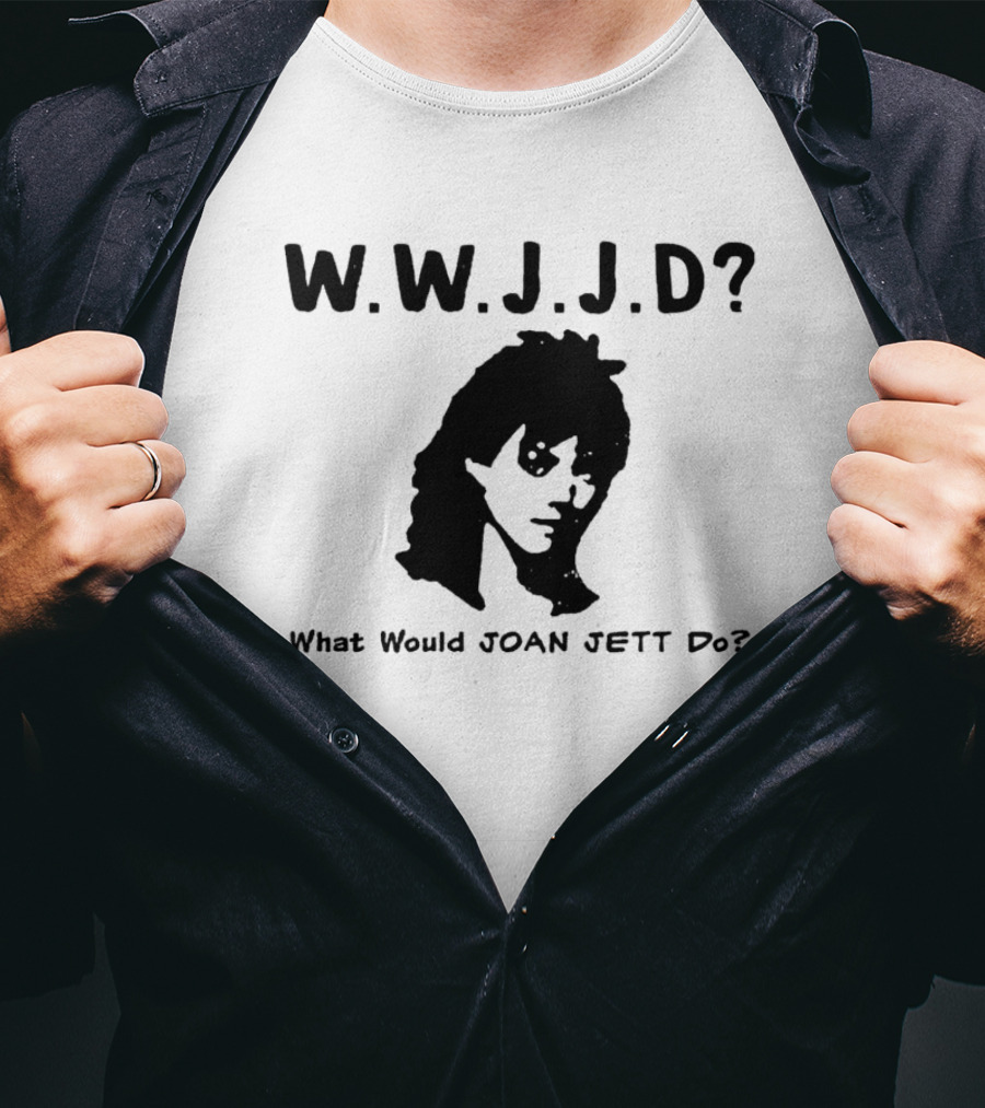 WWJJD What Would Joan Jett Do Rebel Rock Icon T-Shirt