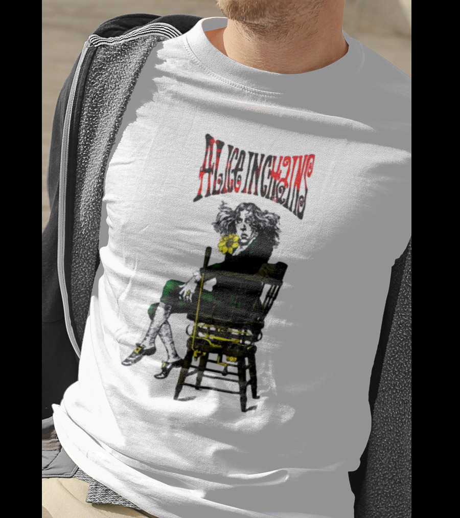 Alice In Chains Angry Chair Artwork With Striking Figure On Dark Background 1992 T-Shirt