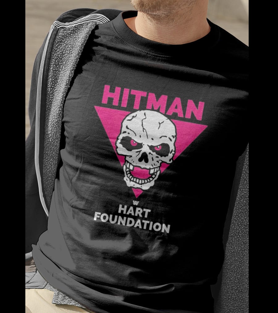 Hitman Skull Pink Triangle W Hart Foundation T-Shirt