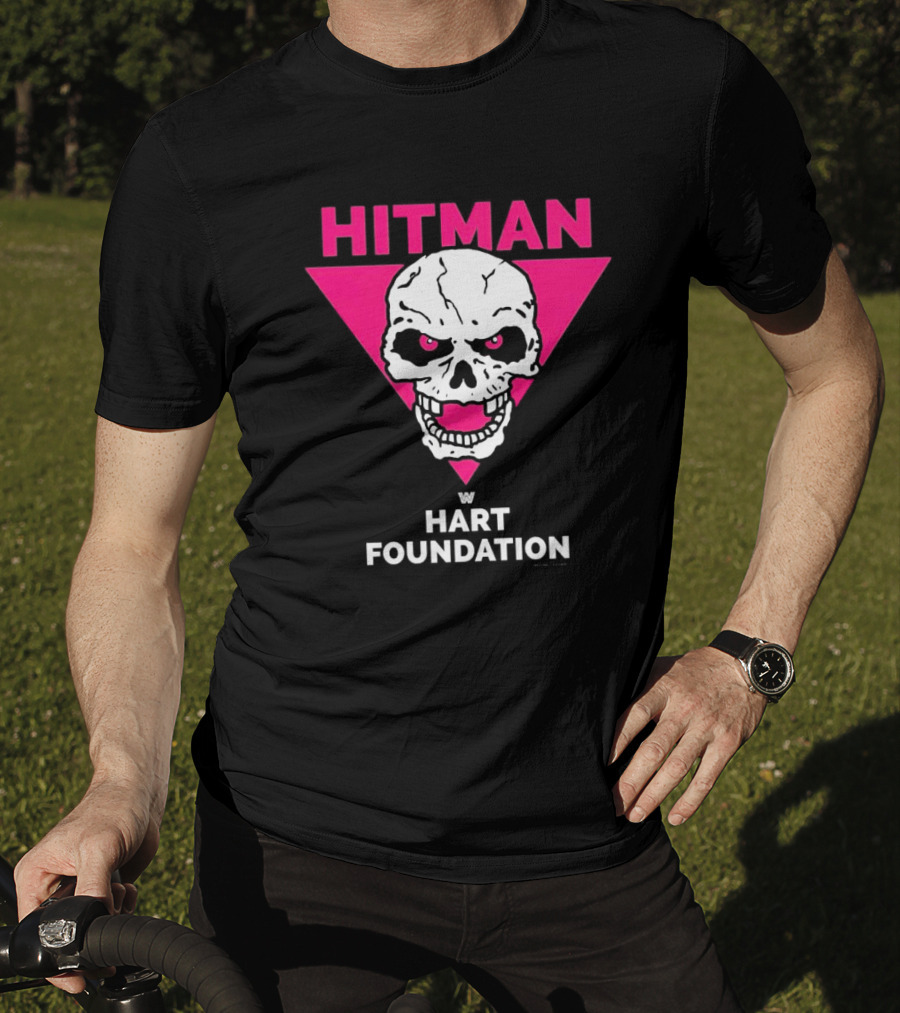 Hitman Skull Pink Triangle W Hart Foundation T-Shirt