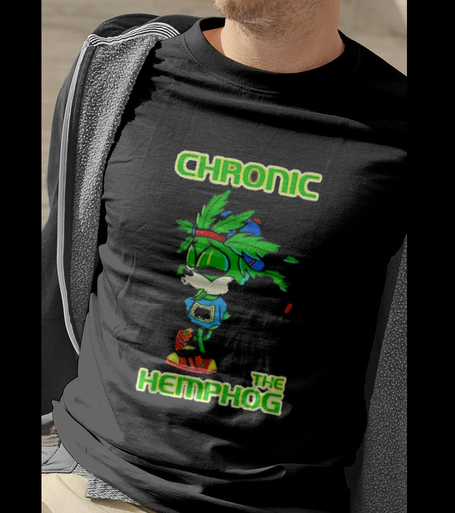 Chronic The Hemphog Weed Parody With Leafy Character T-Shirt