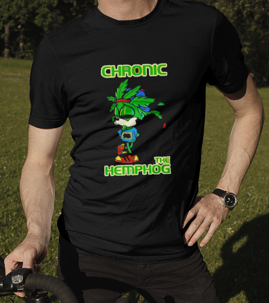 Chronic The Hemphog Weed Parody With Leafy Character T-Shirt