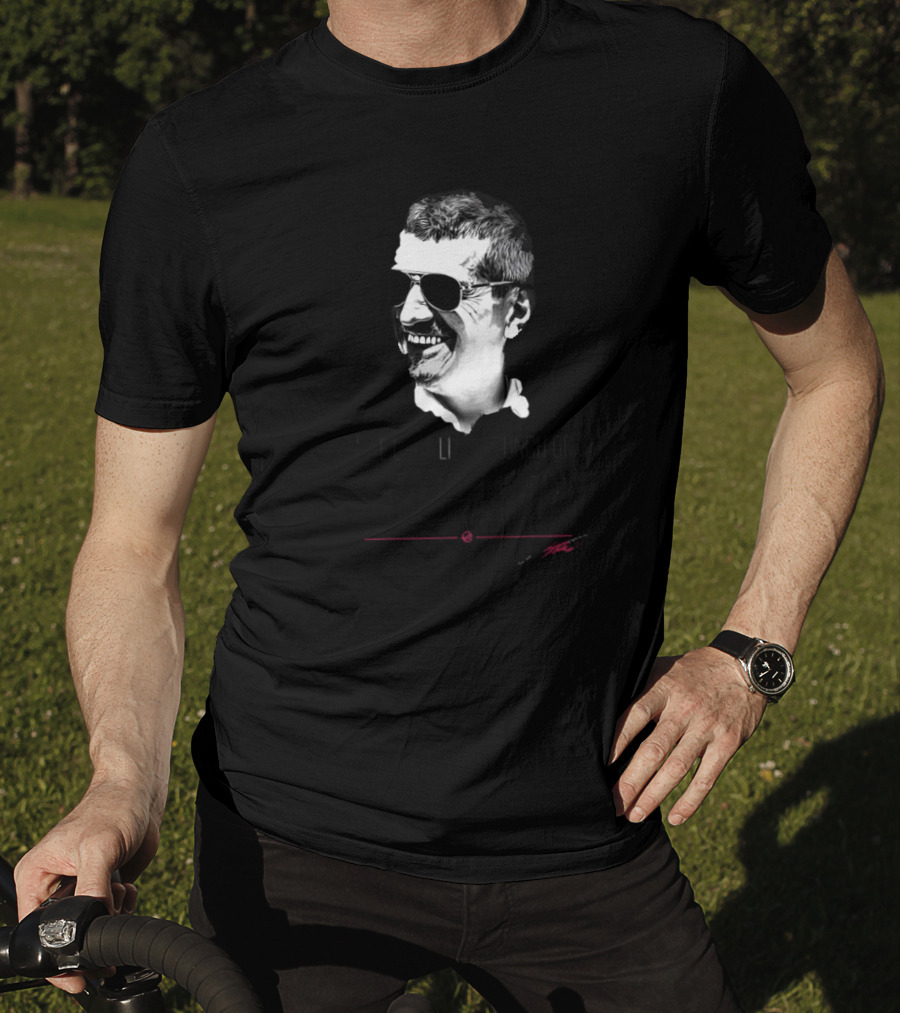 Guenther Steiner We Look Like A Bunch Of Legends Black And White Portrait With Sunglasses T-Shirt