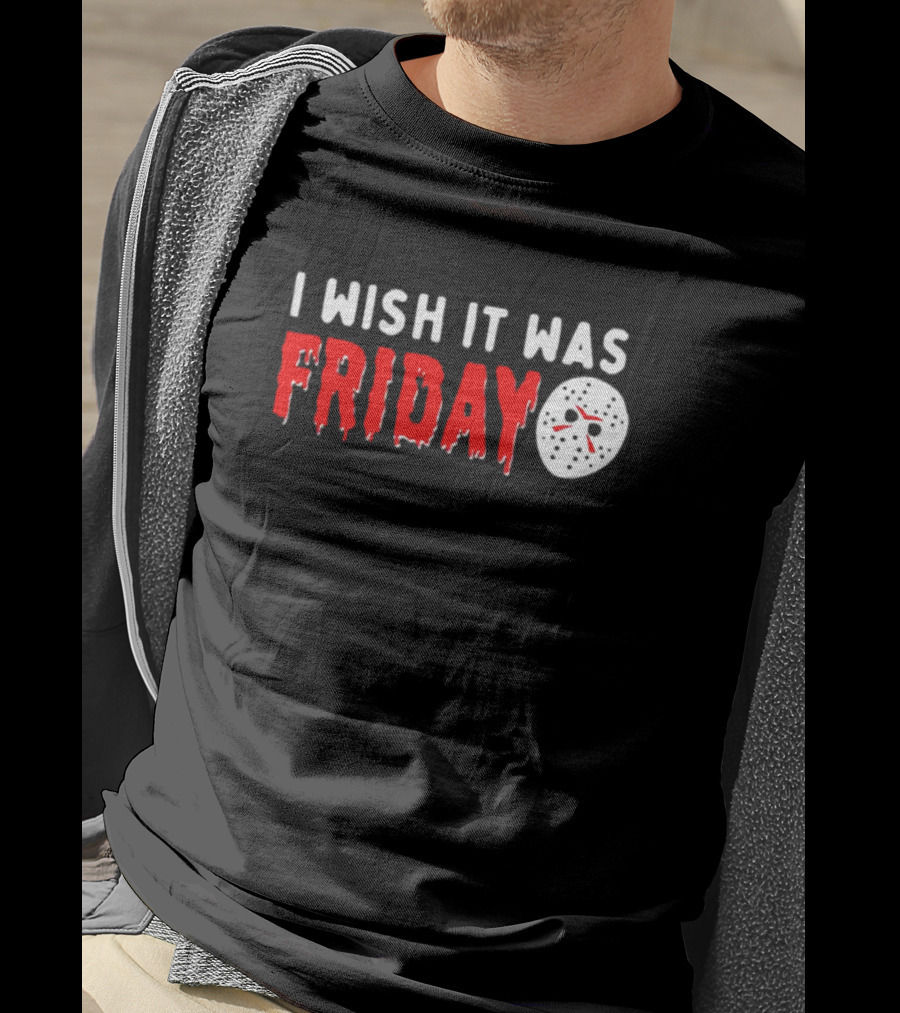 I Wish It Was Friday Jason Voorhees Halloween Mask T-Shirt