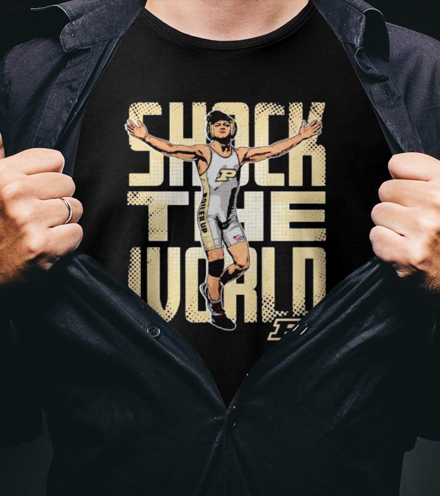 Shock The World Matt Ramos Wrestler Purdue University Boilermakers T-Shirt