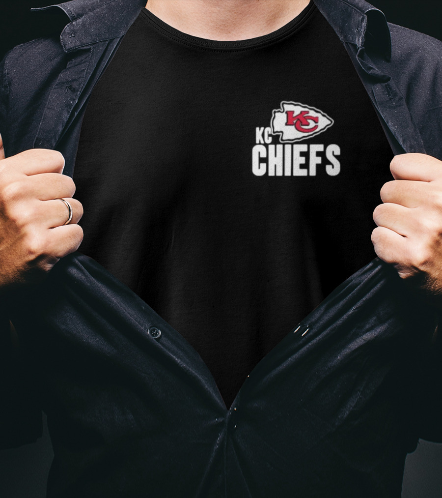 Kansas City Chiefs Anthracite Blitz Essential KC Chiefs Kingdom NFL T-Shirt