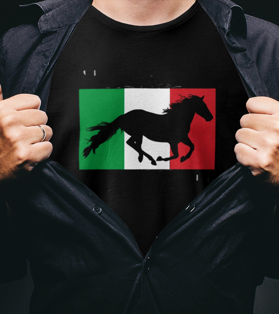 Save A Stallion Ride An Italian Italy Flag Stallion T-Shirt