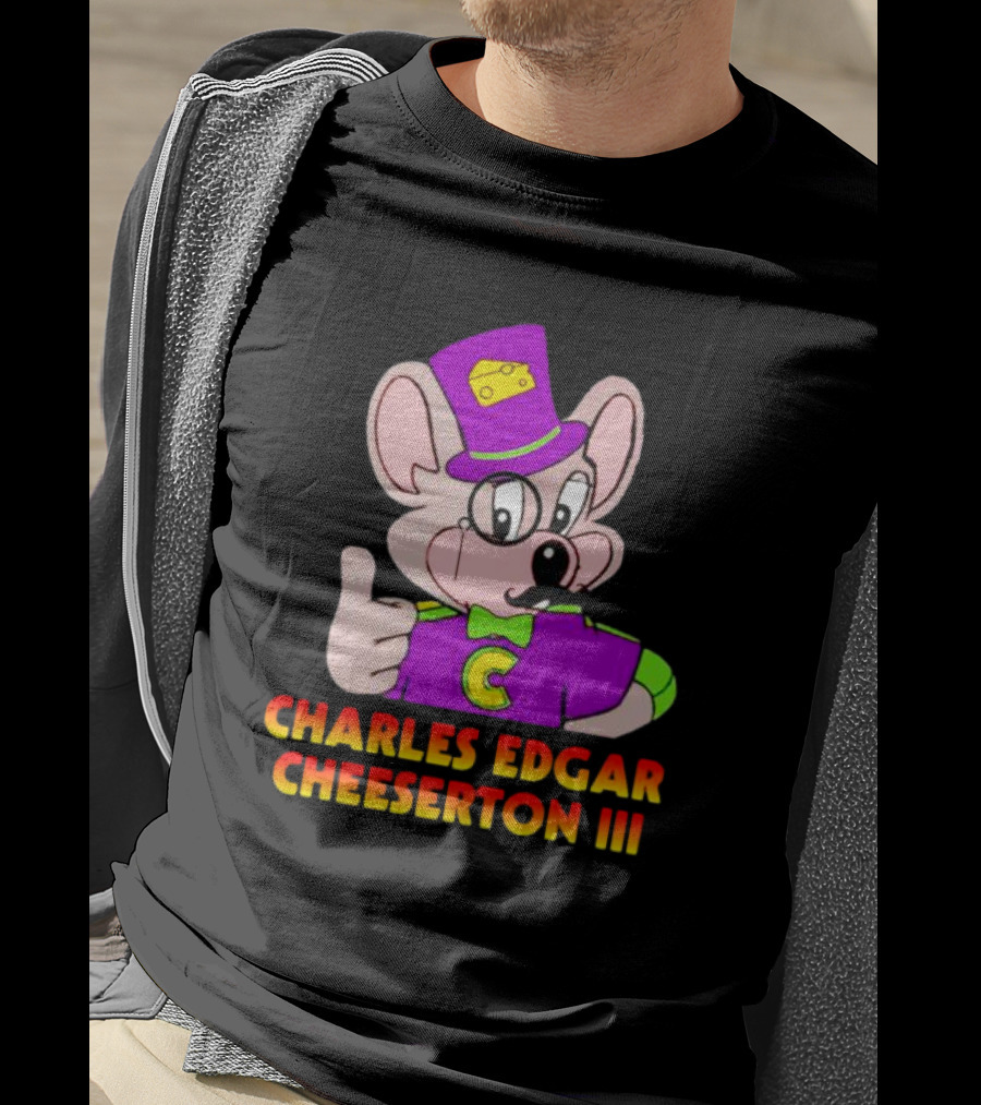 Ted Lasso Charles Edgar Cheeserton III Mouse With Purple Hat And Cheese T-Shirt