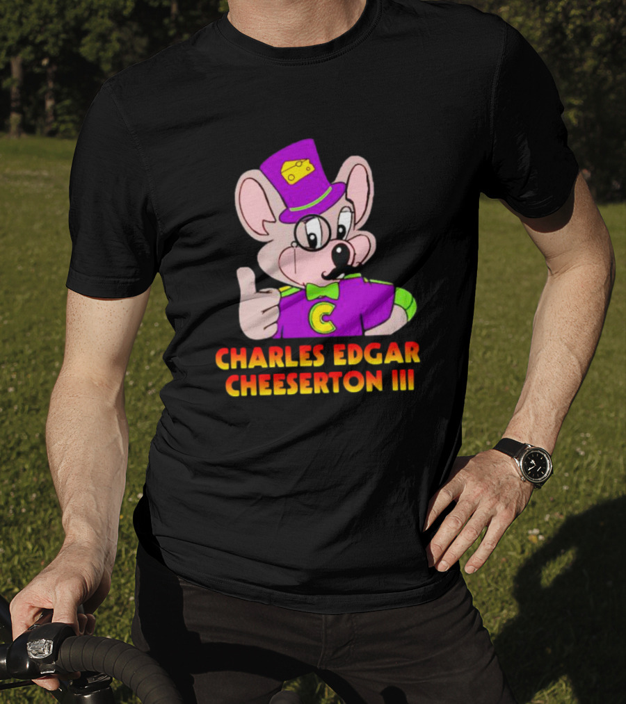 Ted Lasso Charles Edgar Cheeserton III Mouse With Purple Hat And Cheese T-Shirt