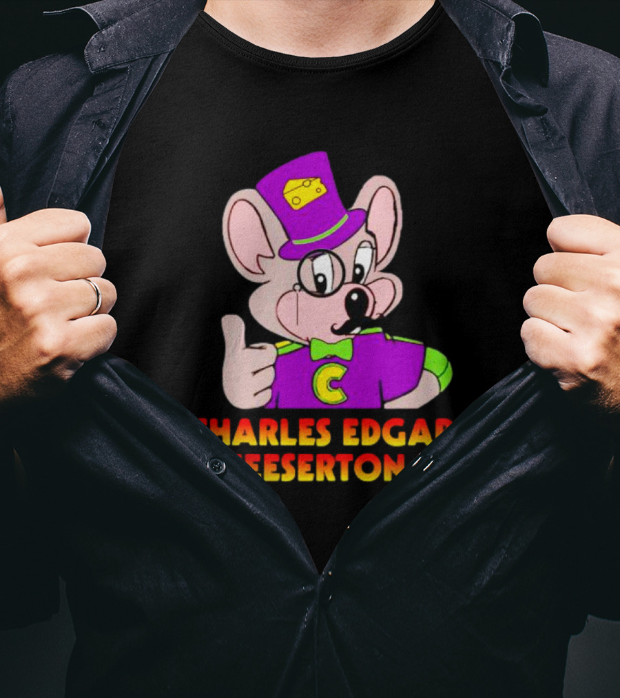 Ted Lasso Charles Edgar Cheeserton III Mouse With Purple Hat And Cheese T-Shirt