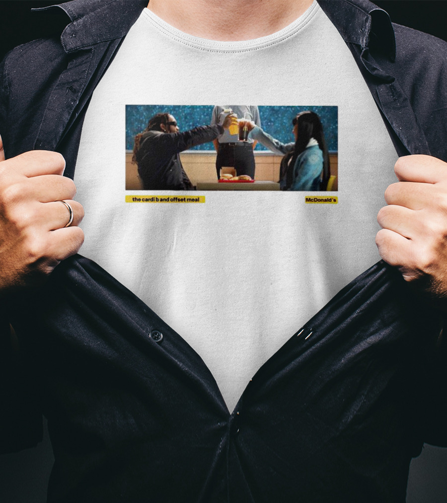 The Cardi B And Offset Meal McDonald's Celebration At Table T-Shirt