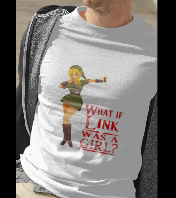 The Legend Of Zelda What If Link Was A Girl Bow And Arrow Pose T-Shirt