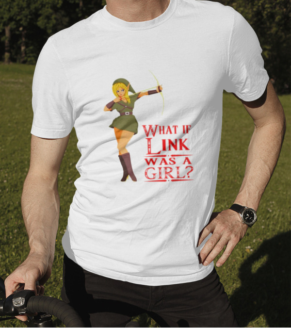 The Legend Of Zelda What If Link Was A Girl Bow And Arrow Pose T-Shirt