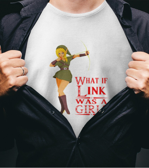 The Legend Of Zelda What If Link Was A Girl Bow And Arrow Pose T-Shirt