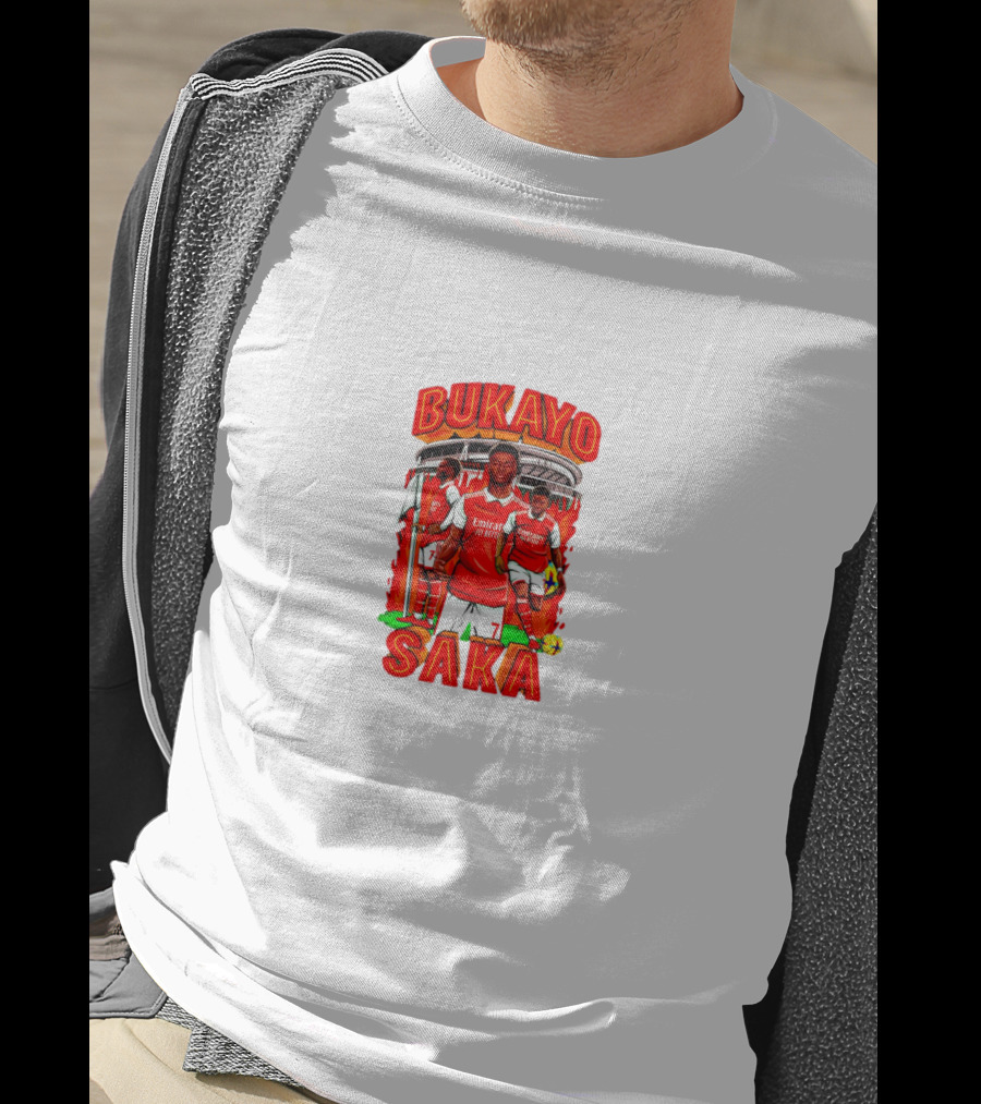 Bukayo Saka Arsenal Fire Stadium Soccer Graphics T-Shirt