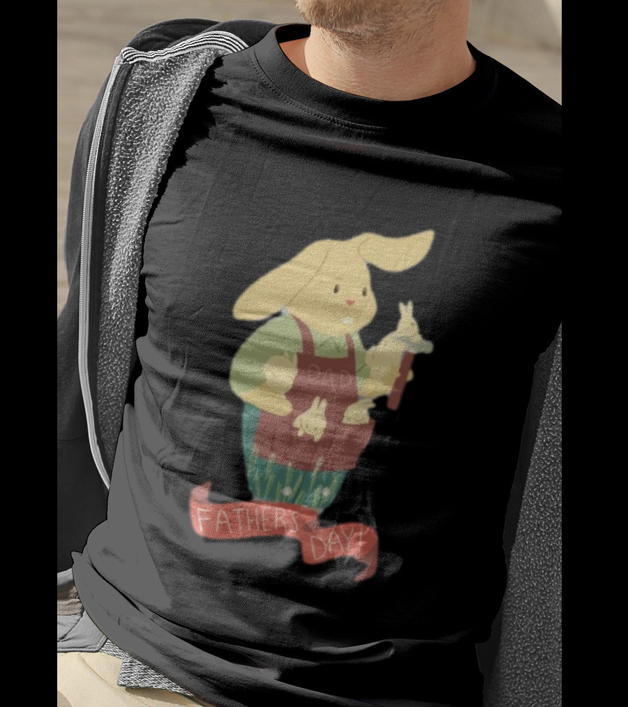 Father’s Day Dad Bunny Holding Bunnies T-Shirt