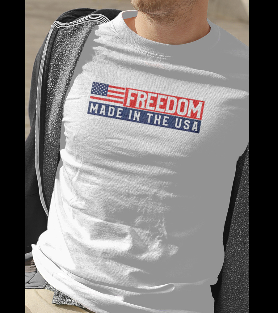 FREEDOM MADE IN THE USA American Flag T-Shirt