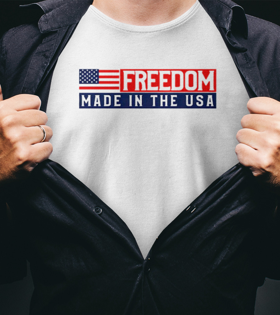 FREEDOM MADE IN THE USA American Flag T-Shirt