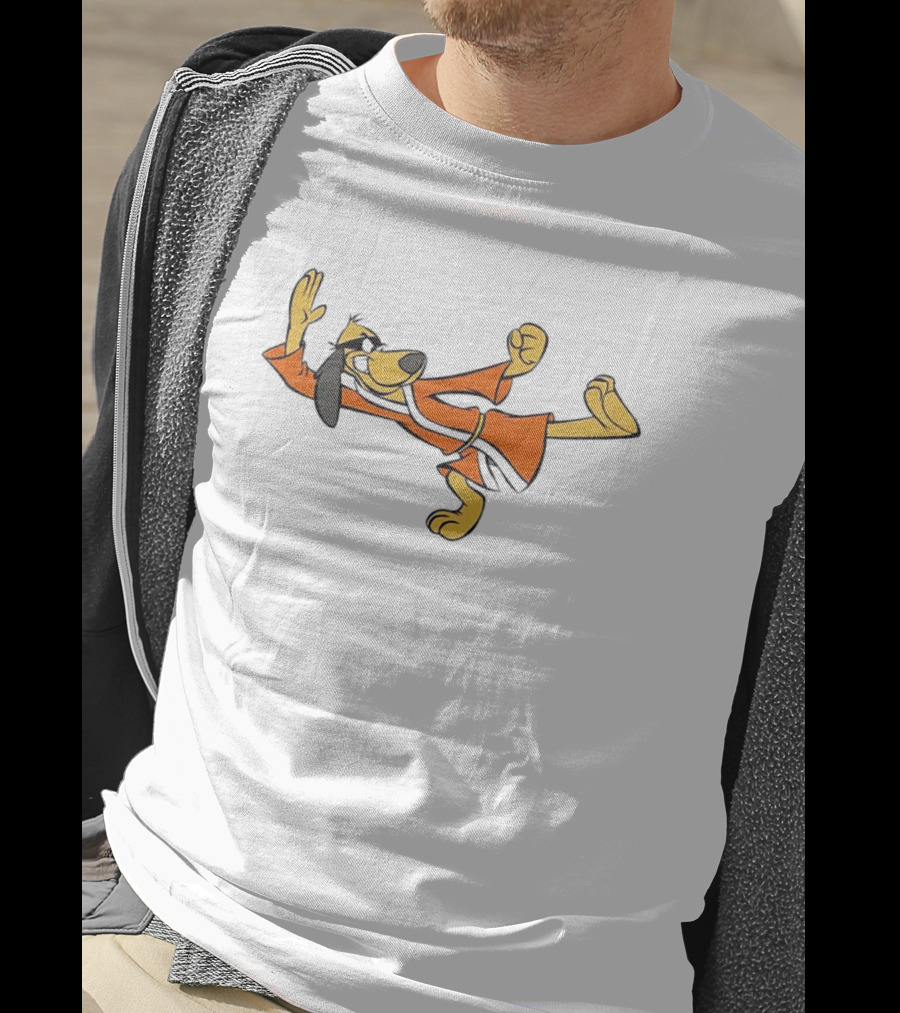 Hong Kong Phooey Cartoon Martial Arts Flying Kick T-Shirt