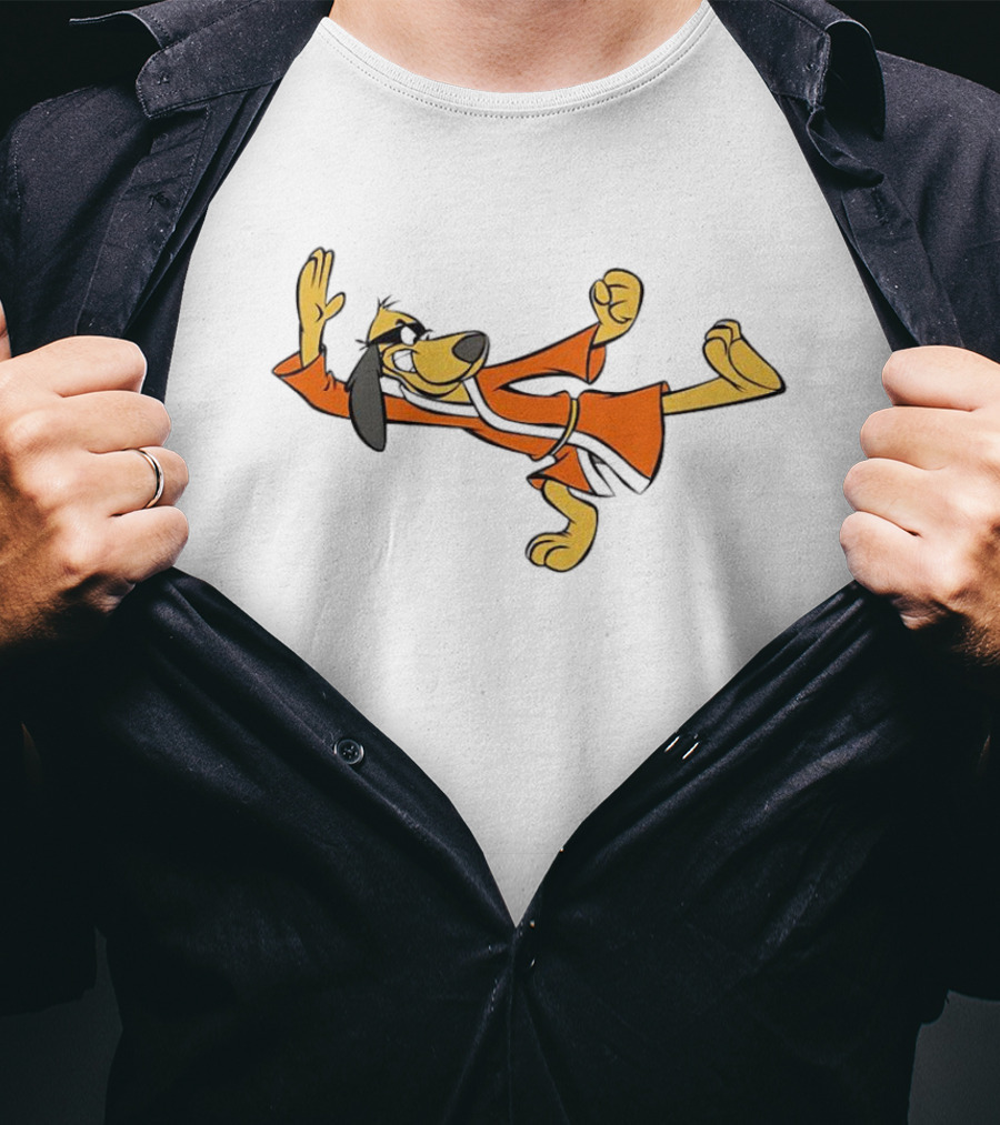 Hong Kong Phooey Cartoon Martial Arts Flying Kick T-Shirt