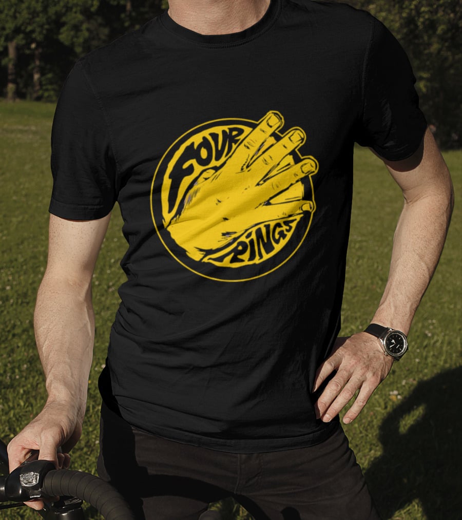 Four Rings Basketball Hand Bay Area Victory Celebrations T-Shirt