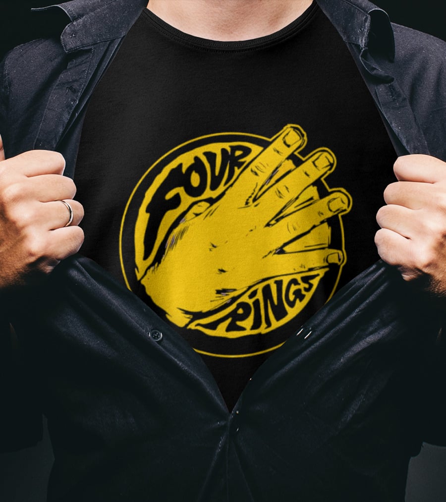 Four Rings Basketball Hand Bay Area Victory Celebrations T-Shirt