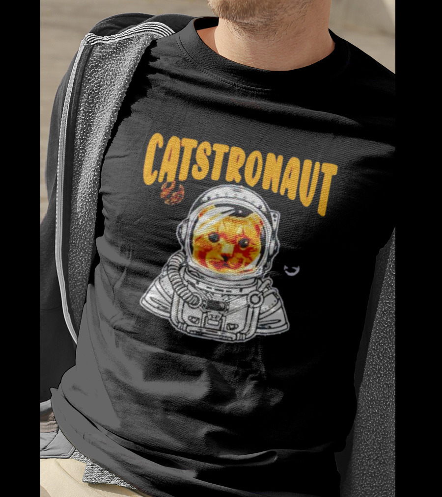 Catstronaut Funny Space Cat In Astronaut Suit T-Shirt