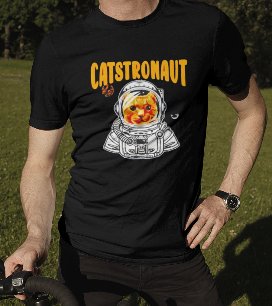 Catstronaut Funny Space Cat In Astronaut Suit T-Shirt