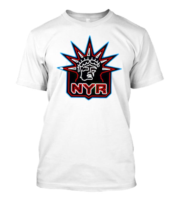New York Rangers NYR Statue Of Liberty Neon Jersey T-Shirt