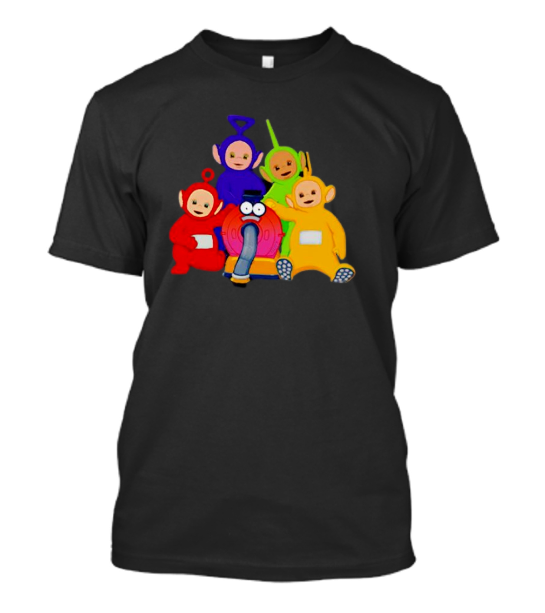 Teletubbies Characters And Noo-Noo Vacuum Clean Identical Four Cartoon Puppets T-Shirt