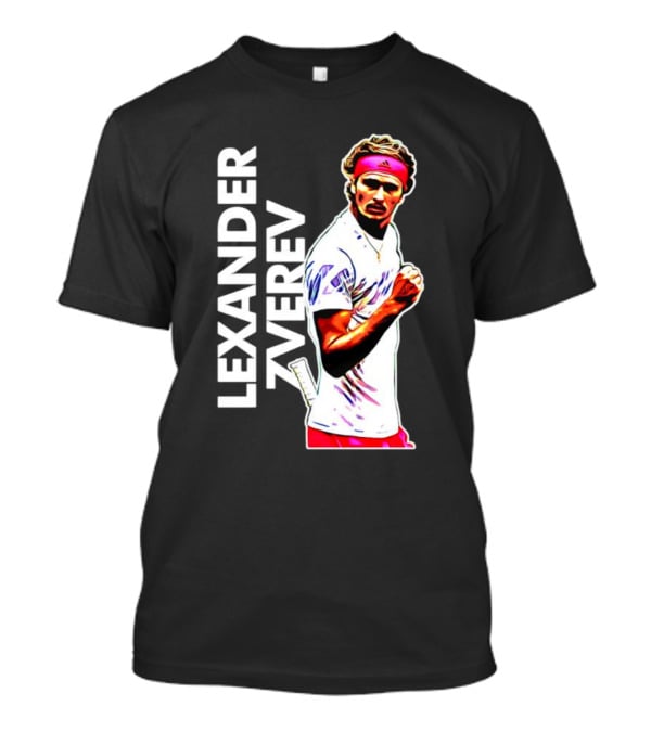 Alexander Zverev Tennis Player Vibrant Action Image T-Shirt