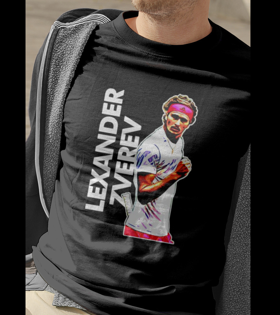 Alexander Zverev Tennis Player Vibrant Action Image T-Shirt