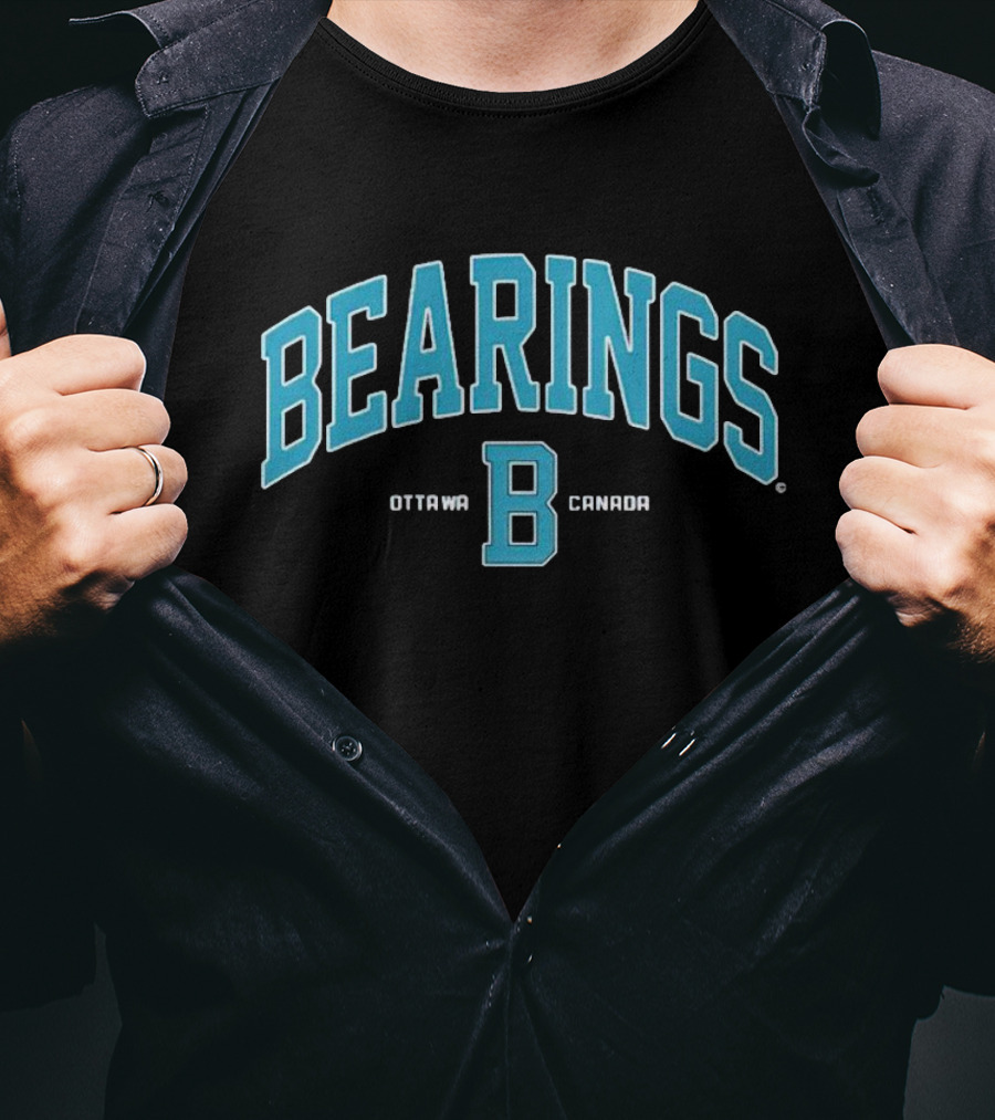 Bearings Ottawa B Canada Blue Athletic T-Shirt